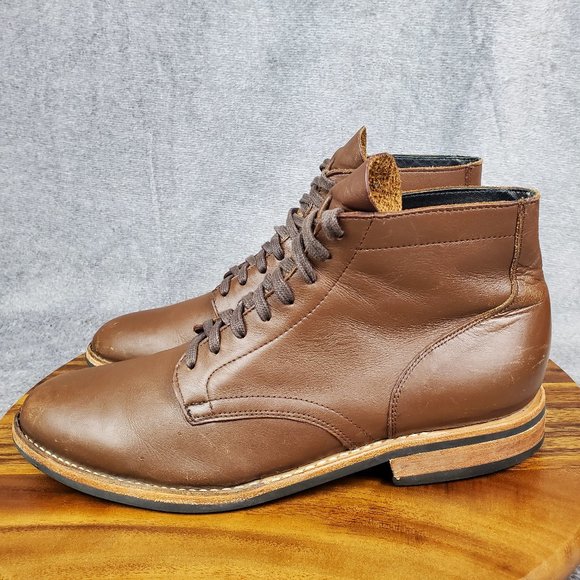 Thursday Boots Men's US 11.5 Brown Leather Lace Up Ankle Comfort Casual - Picture 3 of 13